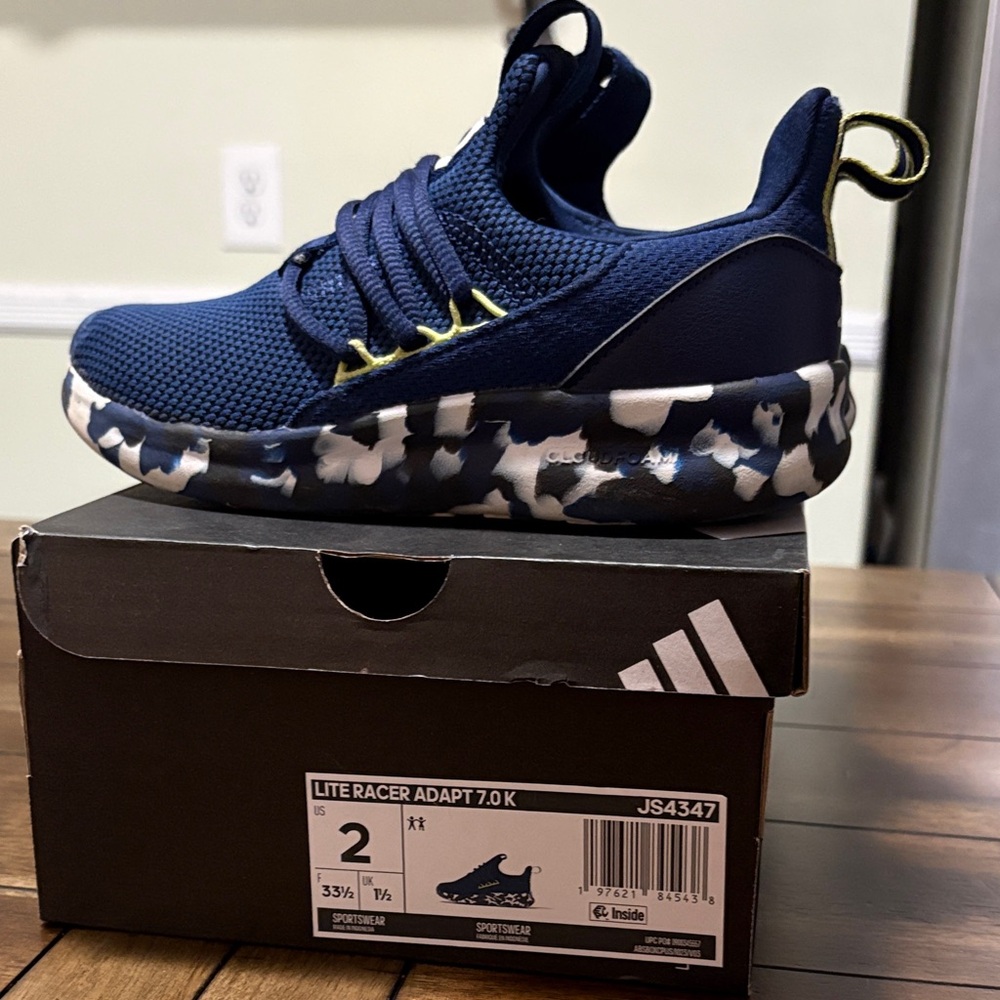 Adidas Kids Lite Racer Adapt 7.0 Navy Sneakers